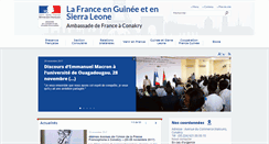 Desktop Screenshot of ambafrance-gn.org
